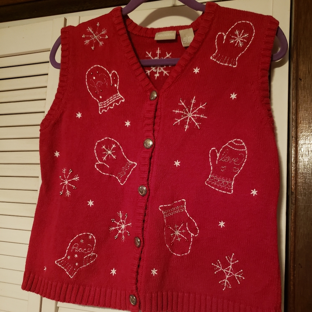 Fieldgear Ugly Christmas Sweater Vest Large
